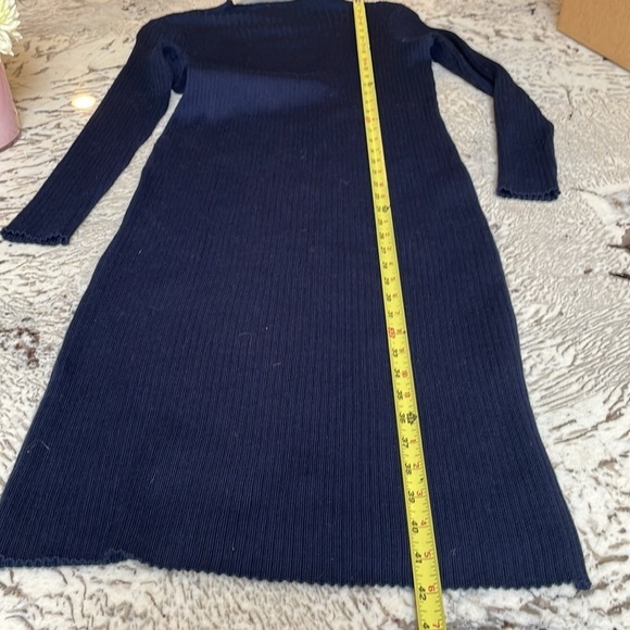 Madewell Ribbed Navy MIDI Dress - Picture 10 of 10